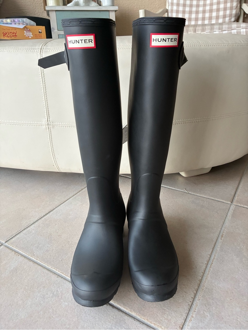 Hunter Black Matte Rain Boots